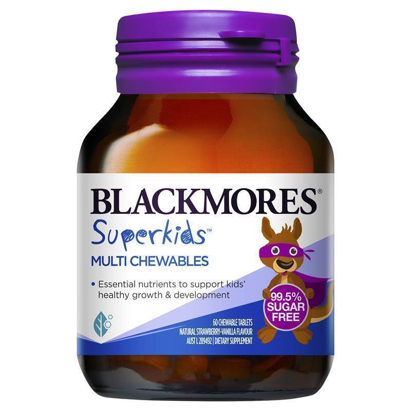 Viên nhai vitamin tổng hợp cho trẻ Blackmores Superkids Multi Chewables 60 viên